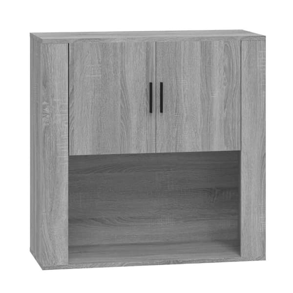 vidaXL Veggskap grå sonoma 80x33x80 cm konstruert tre