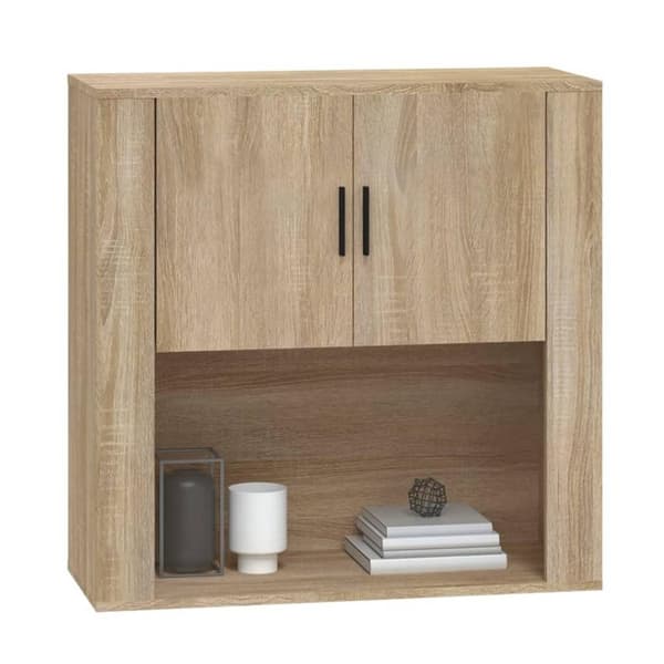 vidaXL Veggskap sonoma eik 80x33x80 cm konstruert tre