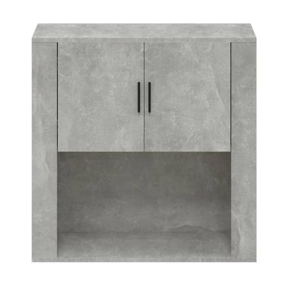 vidaXL Väggskåp betonggrå 80x33x80 cm konstruerat trä