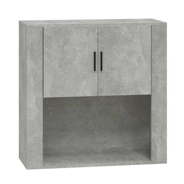 vidaXL Väggskåp betonggrå 80x33x80 cm konstruerat trä