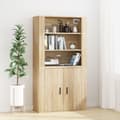 Miniatyrbilde 6 av 10: vidaXL Veggskap sonoma eik 80x33x80 cm konstruert tre