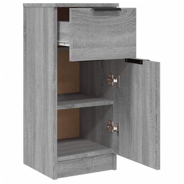 vidaXL skænke 2 stk. 30x30x70 cm konstrueret træ grå sonoma-eg