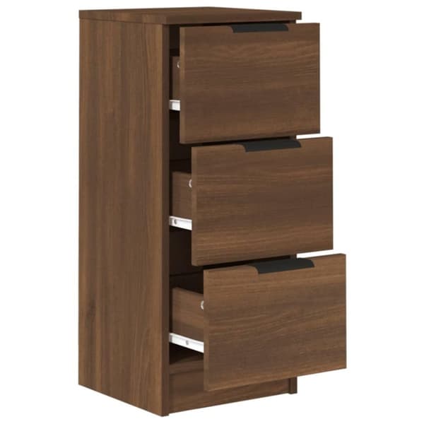 vidaXL Senkit 2 kpl ruskea tammi 30x30x70 cm tekninen puu
