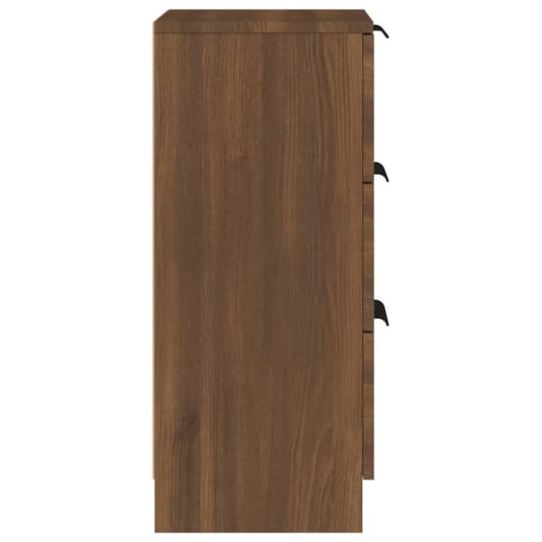 vidaXL Senkit 2 kpl ruskea tammi 30x30x70 cm tekninen puu