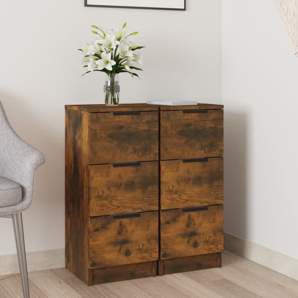 vidaXL Senkit 2 kpl savutammi 30x30x70 cm tekninen puu