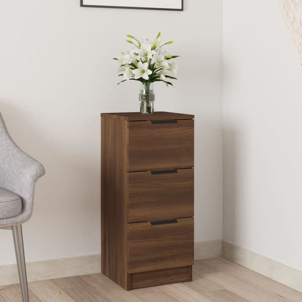 vidaXL skænk 30x30x70 cm konstrueret træ brun egetræsfarve