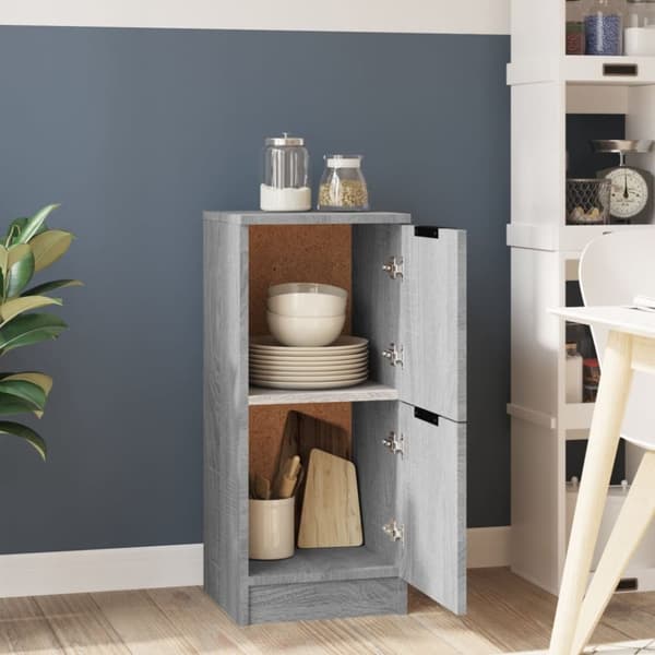 vidaXL skænk 30x30x70 cm konstrueret træ grå sonoma-eg
