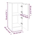 Pikkukuva 9 / 10: vidaXL Senkit 2 kpl harmaa Sonoma 30x30x70 cm tekninen puu
