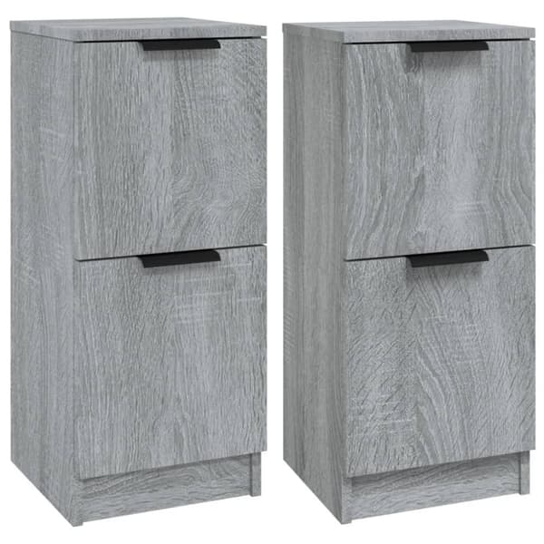 vidaXL Senkit 2 kpl harmaa Sonoma 30x30x70 cm tekninen puu