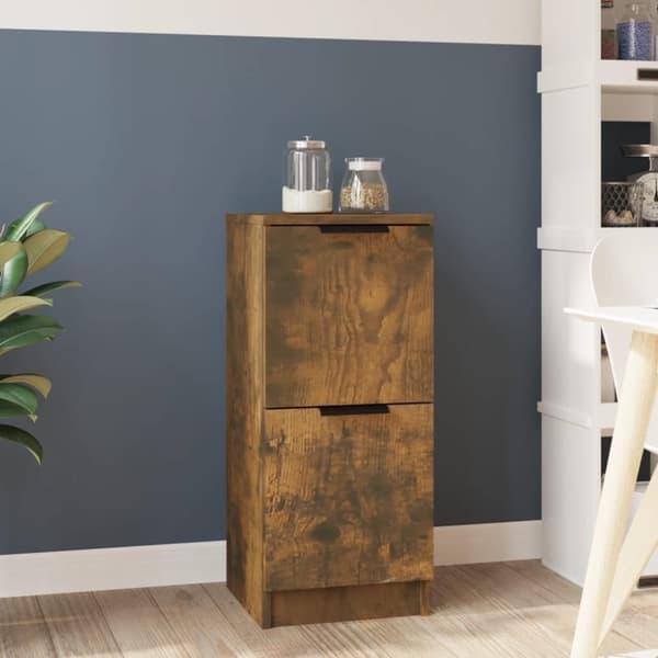 vidaXL skænk 30x30x70 cm konstrueret træ røget egetræsfarve