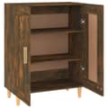 Miniatyrbillede 7 af 11: vidaXL skænk 69,5x34x90 cm konstrueret træ røget egetræsfarve