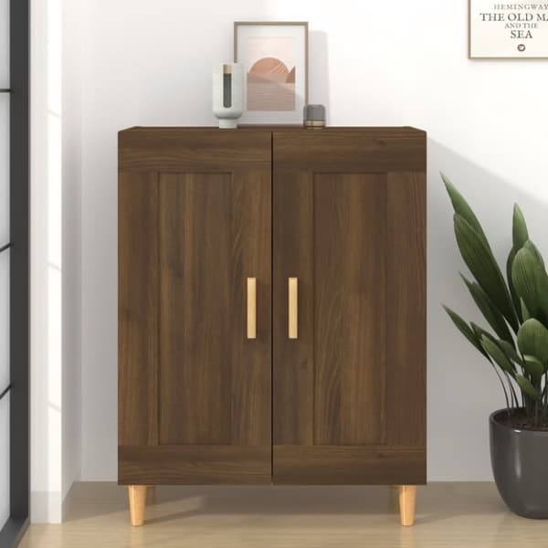 vidaXL Senkki ruskea tammi 69,5x34x90 cm tekninen puu