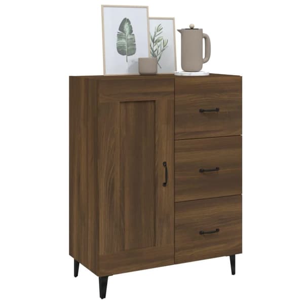 vidaXL Senkki ruskea tammi 69,5x34x90 cm tekninen puu
