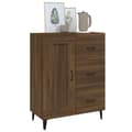Pikkukuva 4 / 11: vidaXL Senkki ruskea tammi 69,5x34x90 cm tekninen puu