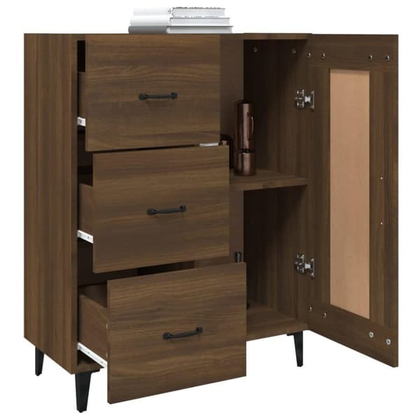 vidaXL Senkki ruskea tammi 69,5x34x90 cm tekninen puu