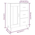 Pikkukuva 10 / 11: vidaXL Senkki ruskea tammi 69,5x34x90 cm tekninen puu