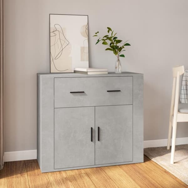 vidaXL skænk 80x33x70 cm konstrueret træ betongrå