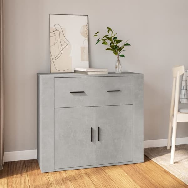 vidaXL skænk 80x33x70 cm konstrueret træ betongrå