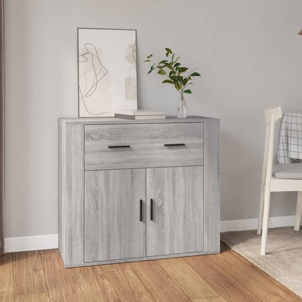 vidaXL Senkki harmaa Sonoma 80x33x70 cm tekninen puu