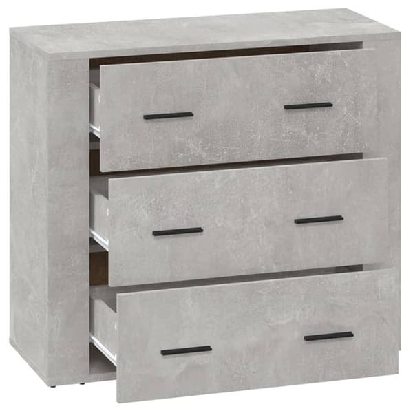 vidaXL skænk 80x33x70 cm konstrueret træ betongrå
