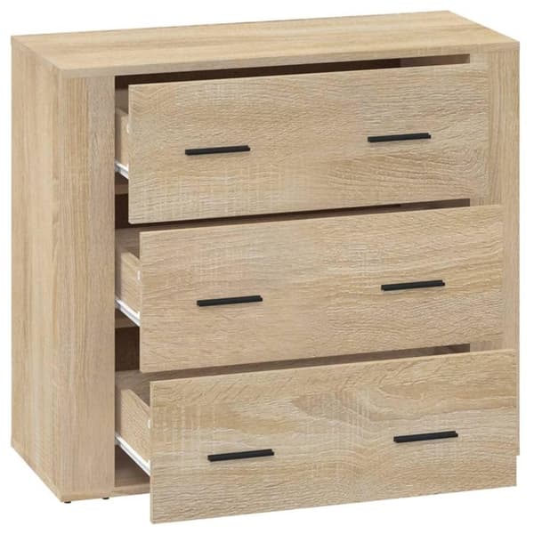 vidaXL skænk 80x33x70 cm konstrueret træ sonoma-eg