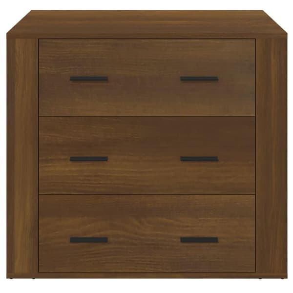 vidaXL skænk 80x33x70 cm konstrueret træ brun egetræsfarve