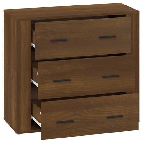 vidaXL skænk 80x33x70 cm konstrueret træ brun egetræsfarve