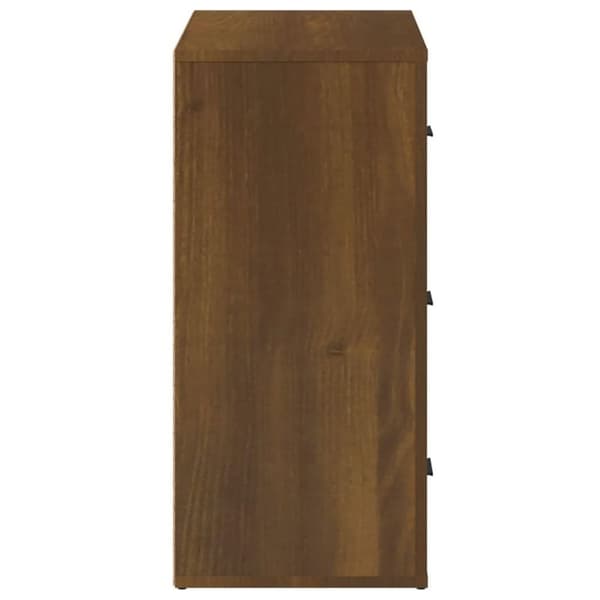 vidaXL skænk 80x33x70 cm konstrueret træ brun egetræsfarve