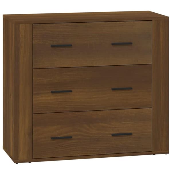 vidaXL skænk 80x33x70 cm konstrueret træ brun egetræsfarve