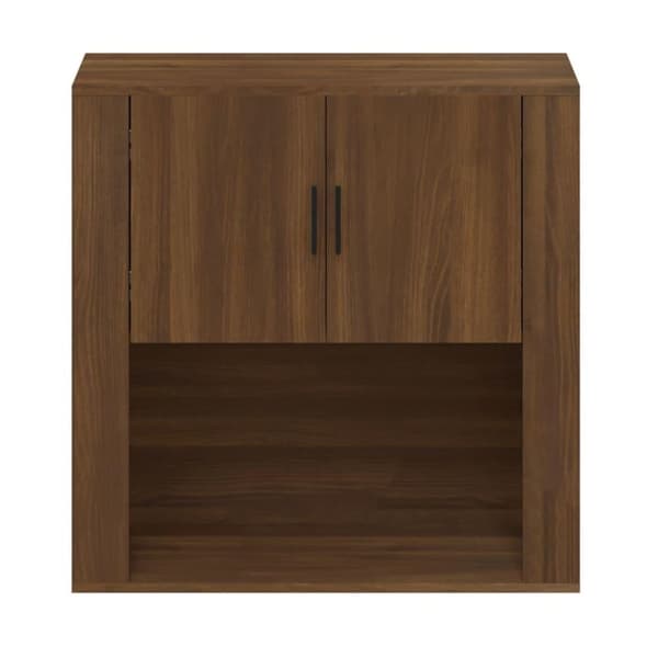 vidaXL vægskab 80x33x80 cm konstrueret træ brun egetræsfarve