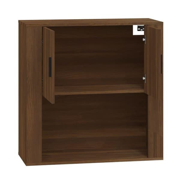 vidaXL vægskab 80x33x80 cm konstrueret træ brun egetræsfarve