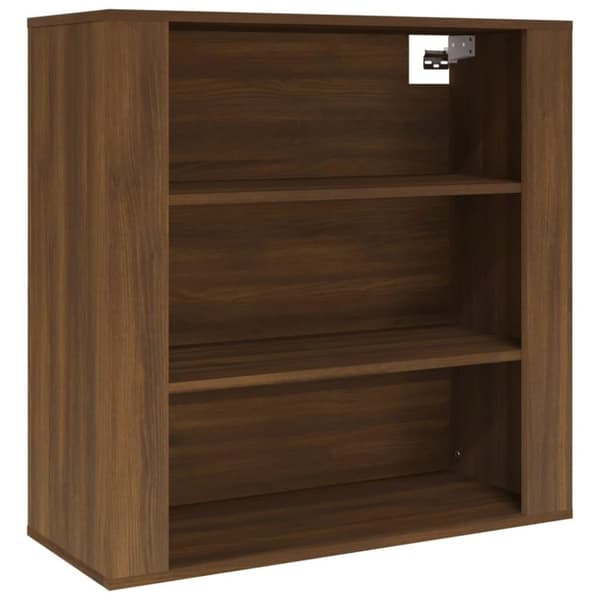 vidaXL vægskab 80x33x80 cm konstrueret træ brun egetræsfarve