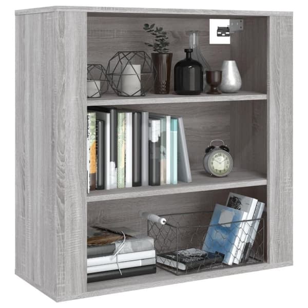 vidaXL Seinäkaappi harmaa Sonoma 80x33x80 cm tekninen puu