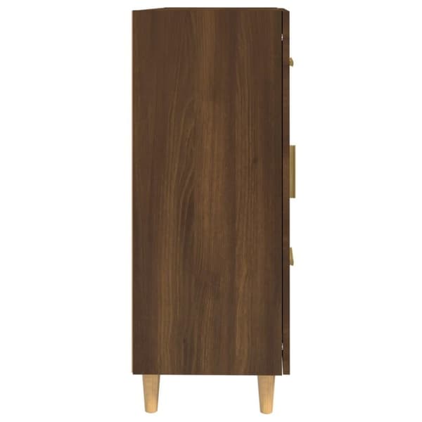 vidaXL skænk 69,5x34x90 cm konstrueret træ brun egetræsfarve