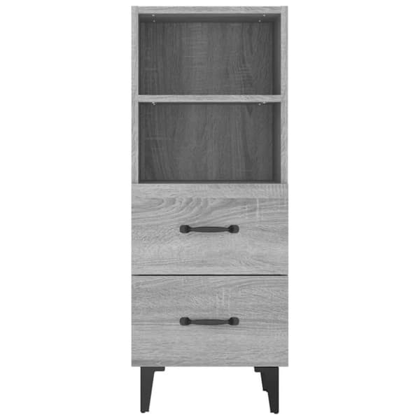 vidaXL skænk 34,5x34x90 cm konstrueret træ grå sonoma-eg