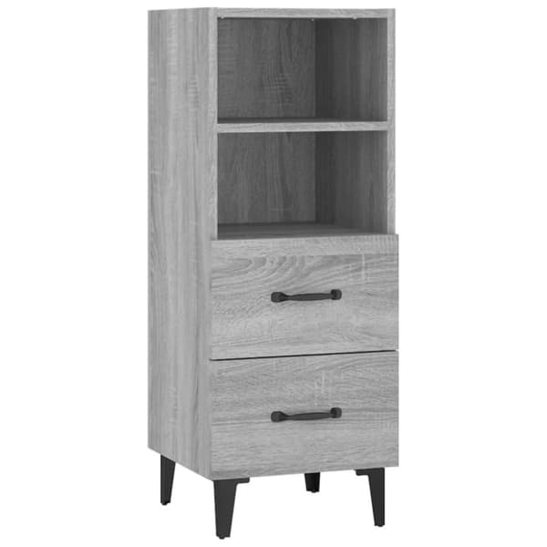 vidaXL skænk 34,5x34x90 cm konstrueret træ grå sonoma-eg