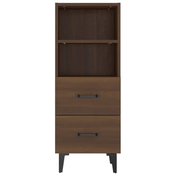 vidaXL skænk 34,5x34x90 cm konstrueret træ brun egetræsfarve