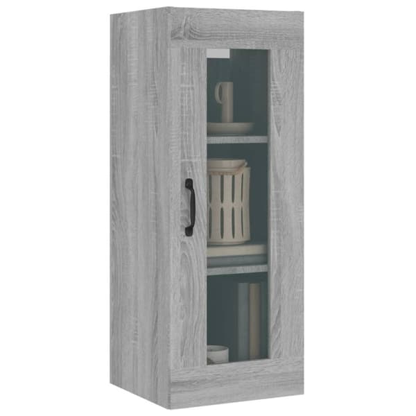 vidaXL vægskab 34,5x34x90 cm grå sonoma-eg