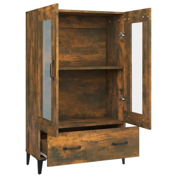 vidaXL skab 70x31x115 cm konstrueret træ røget egetræsfarve