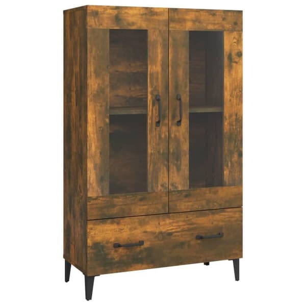 vidaXL skab 70x31x115 cm konstrueret træ røget egetræsfarve