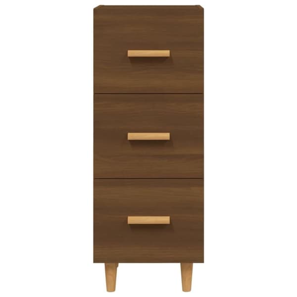 vidaXL skænk 34,5x34x90 cm konstrueret træ brun egetræsfarve