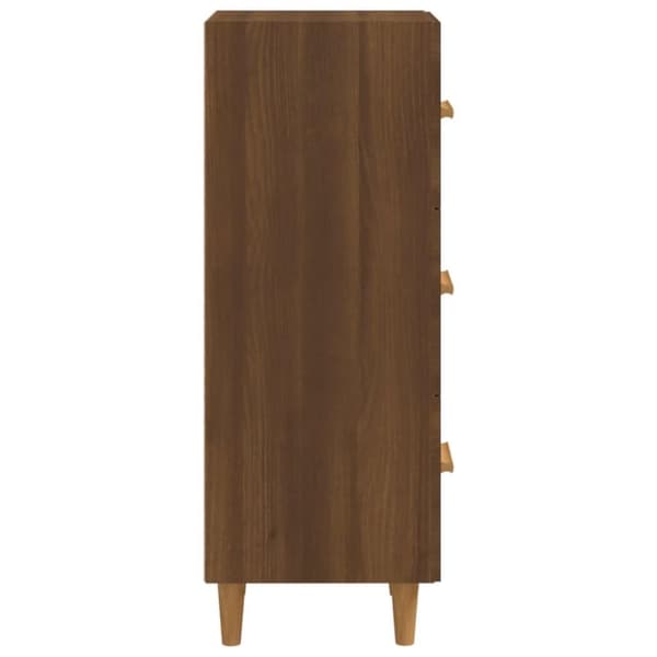 vidaXL skænk 34,5x34x90 cm konstrueret træ brun egetræsfarve