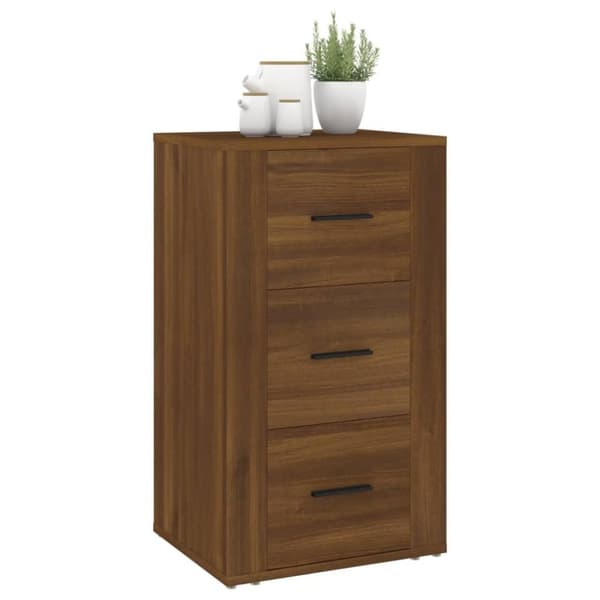 vidaXL skænk 40x33x70 cm konstrueret træ brun egetræsfarve