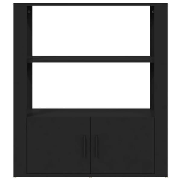 vidaXL skænk 80x30x90 cm konstrueret træ sort
