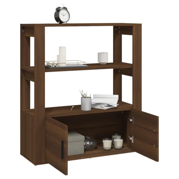 vidaXL Senkki ruskea tammi 80x30x90 cm tekninen puu