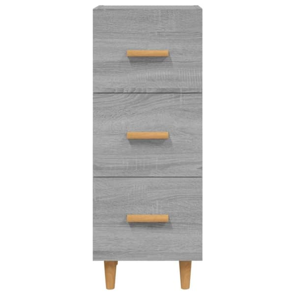 vidaXL Skjenk grå sonoma 34,5x34x90 cm konstruert tre