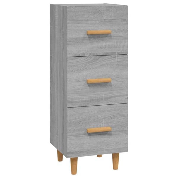vidaXL Skjenk grå sonoma 34,5x34x90 cm konstruert tre