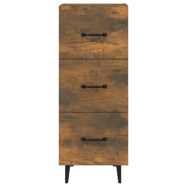 vidaXL Skänk rökfärgad ek 34,5x34x90 cm konstruerat trä