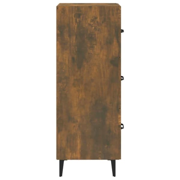 vidaXL Skänk rökfärgad ek 34,5x34x90 cm konstruerat trä