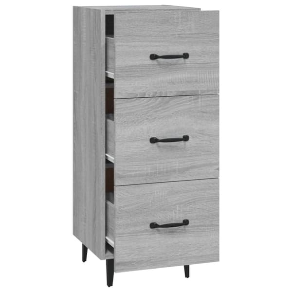 vidaXL Skjenk grå sonoma 34,5x34x90 cm konstruert tre